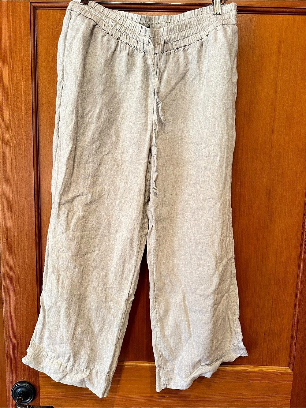 J. Crew 100% Linen Wide Leg Pants in Cream